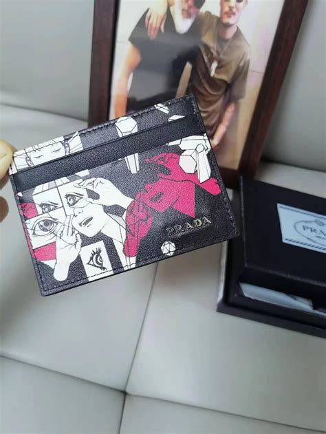 prada anime cardholder|Prada card holders.